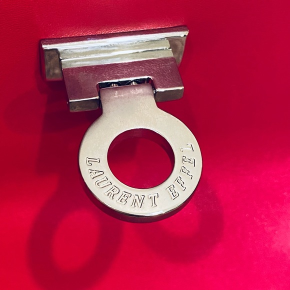 🌟10xHP🌟VTG 2000 NWOT Laurent Effel Red Kid Leather Satchel & Dog Collar Italy - Picture 3 of 15